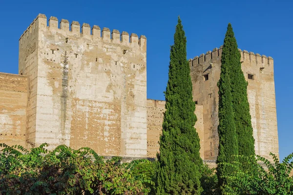 Mirando Hacia Alcazaba Alhambra — Foto de Stock
