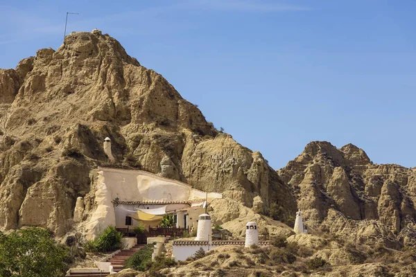 Jolie Maison Troglodyte Nichée Dans Une Colline Tuf Guadix — Photo