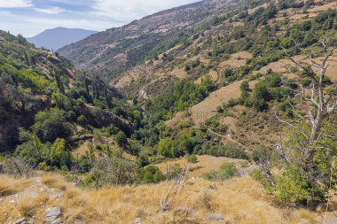 Capileira civarındaki Poqueira Boğazı 'nın kenarında.
