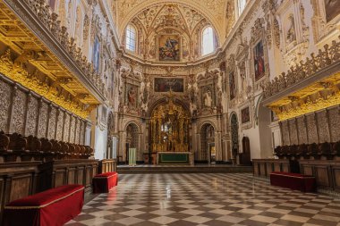 Granada 'daki Cartuja Manastırı' nın zengin barok şapelinin manzarası.
