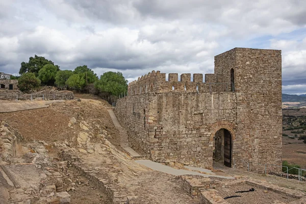 Entrada Del Castillo Jimena Frontera Situado Las Afueras Del Pueblo —  Fotos de Stock