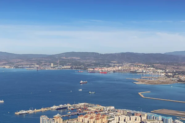 Bahía Gibraltar Con Puente Mayorga Fondo — Foto de Stock