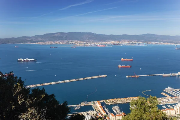 Port Algeciras Drugiej Stronie Zatoki Gibraltarskiej — Zdjęcie stockowe