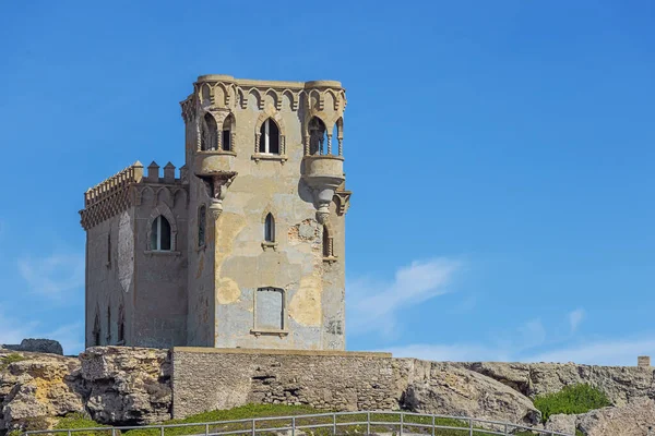 Фронтальний Вид Замок Санта Каталіна Березі Моря Таріфі — стокове фото