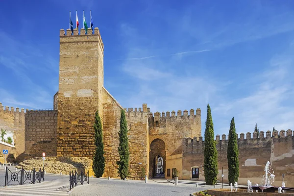 Puerta Sevilla Con Muralla Carmona — Foto de Stock