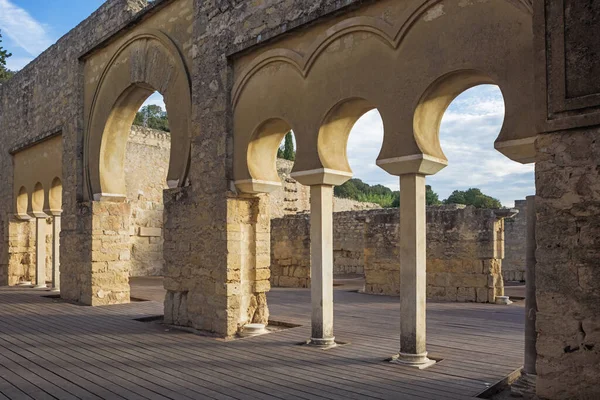 Uvnitř Horní Bazilické Síně Medina Azahara Archeologické Naleziště Hned Cordoba — Stock fotografie