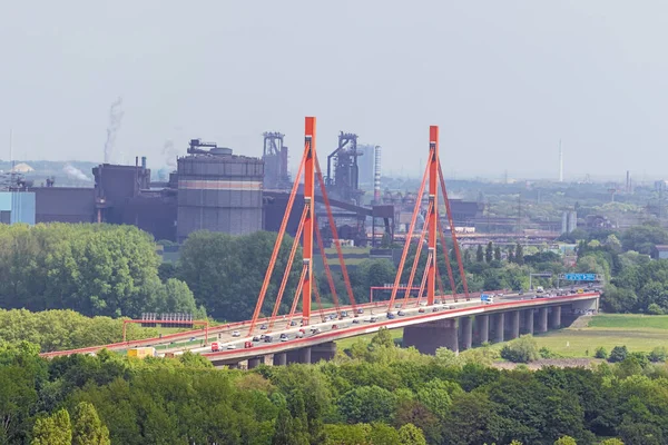 Editorial Moers Nordrind Westphalia Deutschland Mai 2022 Autobahnbrücke Über Den — Stockfoto