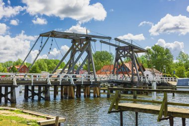 The Wieck bascule bridge over the Ryck river in Greifswald