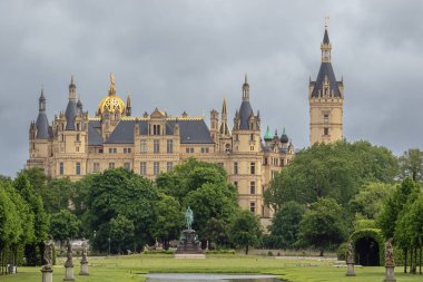 Distant view from Schwerin Castle, seen from the far end of the Burgsee