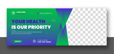 Medical healthcare social media timeline cover and web banner template. Healthcare Social Media web Banner Template. Medical doctor healthcare social media web banner and cover design.