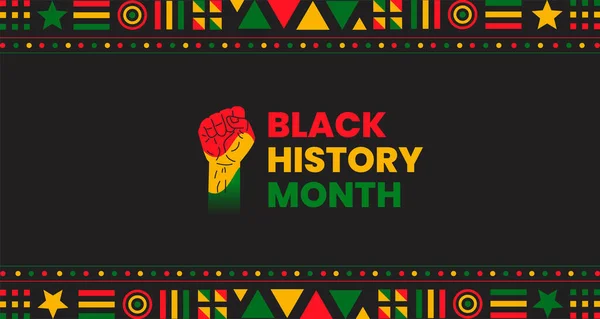 Black History Month Background African American History Black History Month — Διανυσματικό Αρχείο