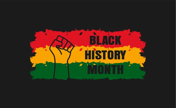 Historia Negra Mes Fondo African American History Black History Month — Vector de stock