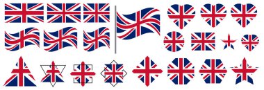Birleşik Krallık bayrağı. Vektör. Birleşik Krallık bayrağı (Union Jack) İngiliz bayrağının vektör görüntüsü. uk bayrağı.