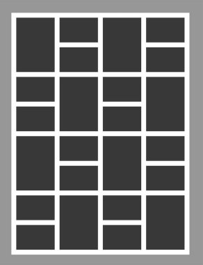 Boş bir üniversite fotoğrafı ya da resmi. Boş fotoğraf çerçevesi modeli. Vektör fotoğraf çerçevesi modeli. fotoğraf çerçevesi kolaj arkaplan resmi. Vektör çizimi. Resim kolajı. resim kolajı.