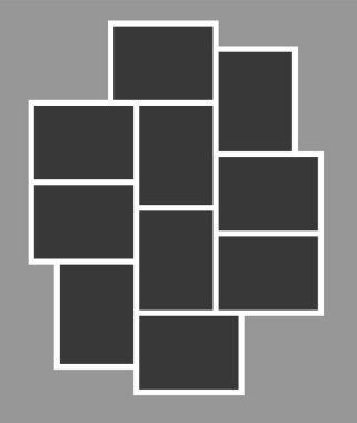 Boş bir üniversite fotoğrafı ya da resmi. Boş fotoğraf çerçevesi modeli. Vektör fotoğraf çerçevesi modeli. fotoğraf çerçevesi kolaj arkaplan resmi. Vektör çizimi. Resim kolajı. resim kolajı.