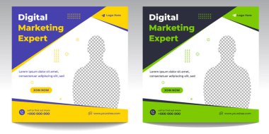 Dijital pazarlama, dijital pazarlama sosyal medya afişi. İş pazarlama posta afişi. dijital pazarlama pankartı. 