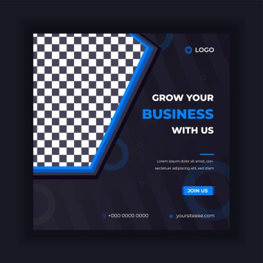 Dijital pazarlama, dijital pazarlama sosyal medya afişi. İş pazarlama posta afişi. dijital pazarlama pankartı. 