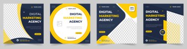 Dijital pazarlama, dijital pazarlama sosyal medya afişi. İş pazarlama posta afişi. dijital pazarlama pankartı. 