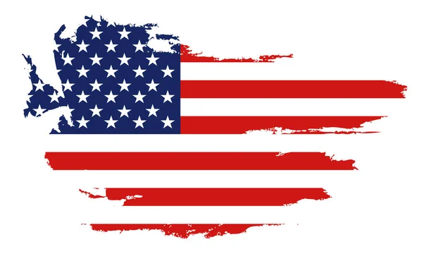 Флаг Соединенных Штатов Америки Фон Кисти Вектор Кисти Флага Сша — стоковый вектор