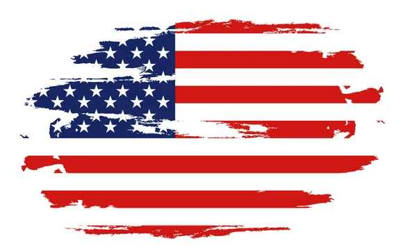 Drapeau Des États Unis Amérique Fond Brosse Usa Drapeau Brosse — Image vectorielle