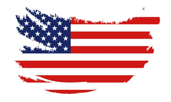 Flag United States America Brush Background Usa Flag Brush Vector — Stock Vector