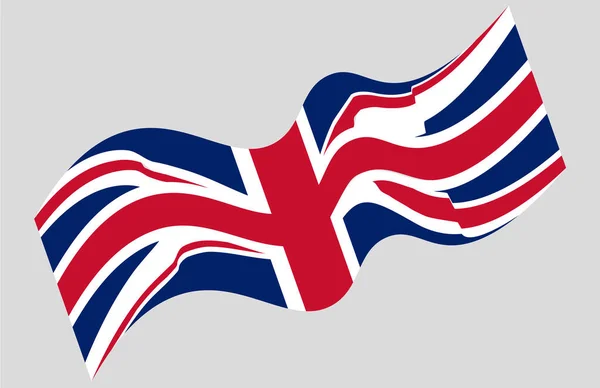 Union Jack的旗帜 England United Kingdom Flag Vector Illustration 英国国旗 3D插图 — 图库矢量图片