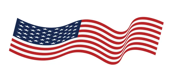Amerikai Zászló Vektor Illusztráció Amerikai Zászló Nemzeti Jel Elszigetelve Egyesült — Stock Vector