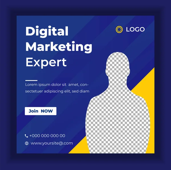 Dijital pazarlama, dijital pazarlama sosyal medya afişi. İş pazarlama posta afişi. dijital pazarlama pankartı. 