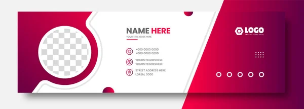 Corporate Modern Email Signature Design Template Email Signature Template Design — Image vectorielle