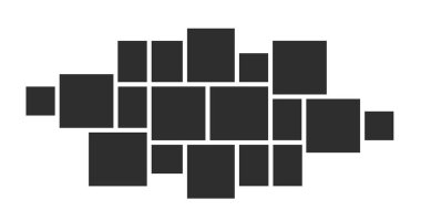 Boş bir üniversite fotoğrafı ya da resmi. Vektör fotoğraf çerçevesi modeli. fotoğraf çerçevesi kolaj arkaplan resmi. Vektör çizimi. Fotoğraf üniversitesi. Çerçeve Resim üniversitesi. resim çerçeveleri.