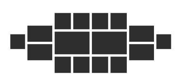 blank college frame photo part or picture.  Vector photo frame mockup. photo frame collage background picture. Vector illustration. photo college. frame. picture college. picture frames.