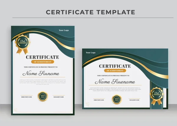 Modèle Certificat Appréciation Certificat Réussite — Image vectorielle