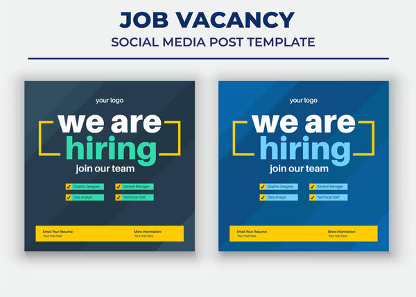 We are Hiring job Social Media Template, Job Vacancy Social Media