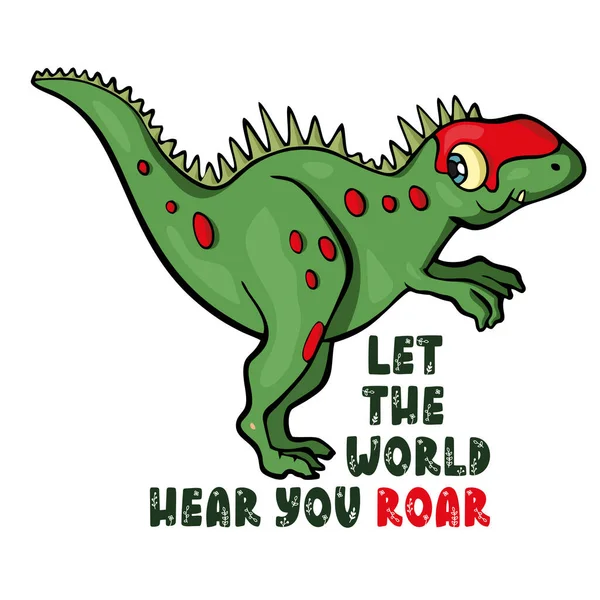 Dinosaurus Ručně kreslený plakát s typografií. Konceptuální ručně psaná fráze řemeslo tričko ručně psaná kaligrafie — Stockový vektor