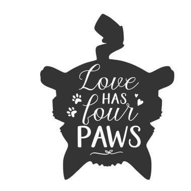 Köpek El tipografi posterini çizdi. Kavramsal el yazısı El harfleri kaligrafik tasarım. İlham verici vektör