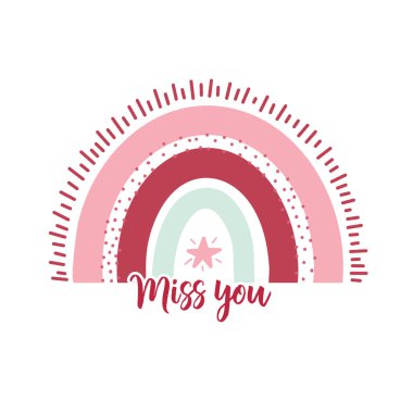 Beyaz arkaplanda Mutlu Sevgililer Günü Gökkuşakları