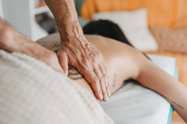 Close Hand Masseuse Health — Fotografia de Stock