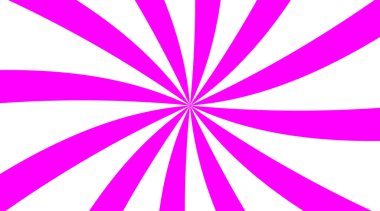 Twisted light pink Vector Background on white, psychedelic spiral with radial rays, twirl, twisted comic effect, Hypnotic spiral