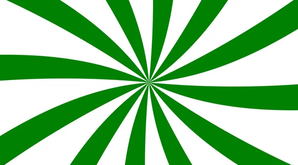 Çarpık Yeşil Vektör Arkaplanı Beyaz Psikedelik Spiral Radyal Işınlar Kıvrımlı — Stok Vektör