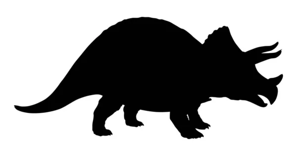 Tricerátopos Dinossauro Ornitísquio Ceratopsiano Isolado Sobre Fundo Branco —  Vetores de Stock