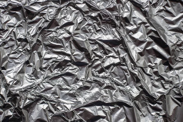 Papel Aluminio Arrugado Fondo Plano Textura — Foto de Stock