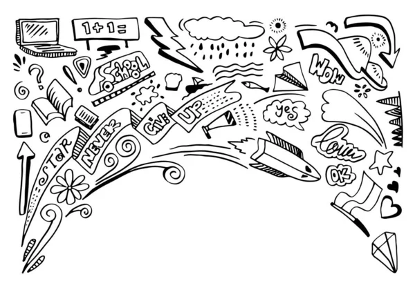 Disegnato Mano Arte Creativa Doodle Design Concept Concetto Business Illustrazione — Vettoriale Stock