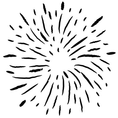 Beyaz arkaplanda yıldız patlaması çizimi