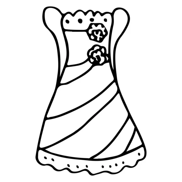 Doodle Dessin Main Avec Des Vêtements Pour Enfants Illustration Vectorielle — Image vectorielle