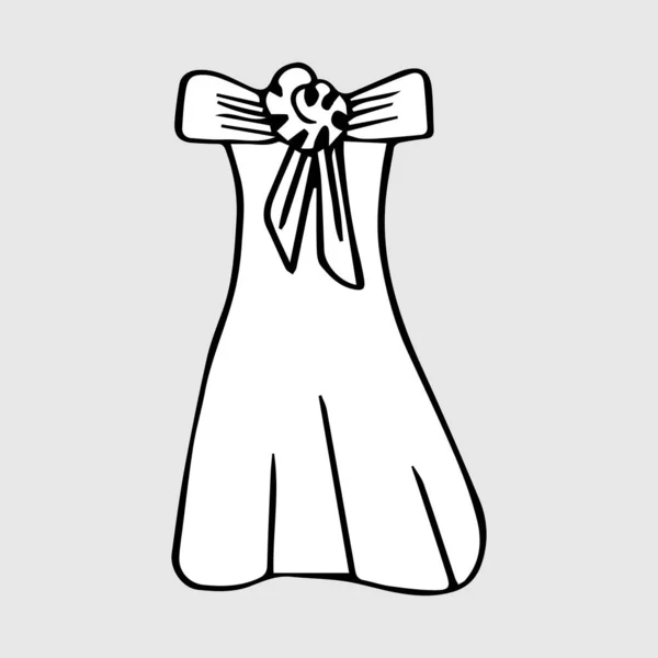 Ручной Рисунок Детской Одеждой Векторная Иллюстрация Линий Страниц Раскраски Детей — стоковый вектор