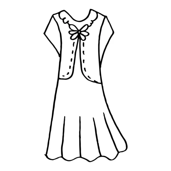 Doodle Hand Drawing Kid Clothes Vector Illustration Lines Coloring Pages — 图库矢量图片