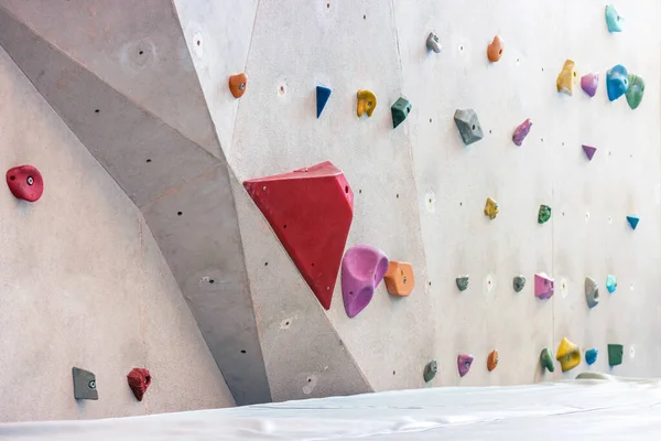 Indoor Rock Climbing Simulation Wall Mountaineering Mountain Climber Training Sport — Zdjęcie stockowe