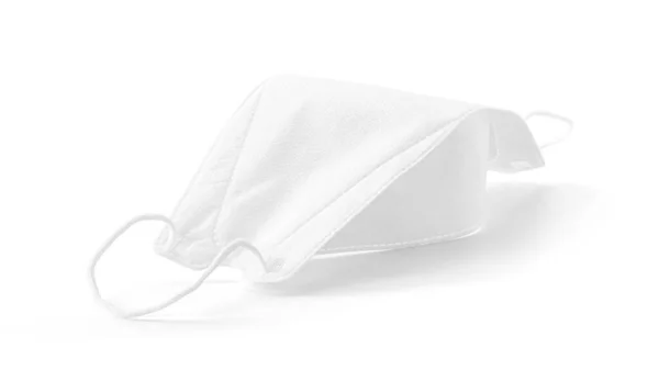 Maschera Viso Bianco Una Protezione Sana Isolato Sfondo Bianco Maschera — Foto Stock