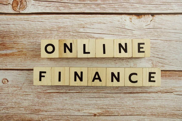 オンライン金融単語アルファベット文字木の背景 — ストック写真