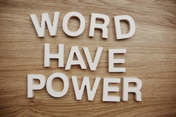 Word Have Power Ábécé Betűk Helyet Másolatot Háttér — Stock Fotó